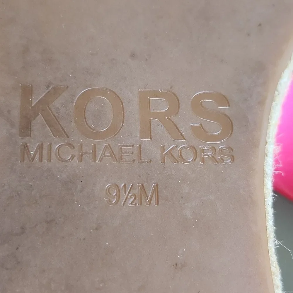 Michael Kors Barbiecore Pink Stephy Espadrille Sandals Size 9.5 Barbiecore